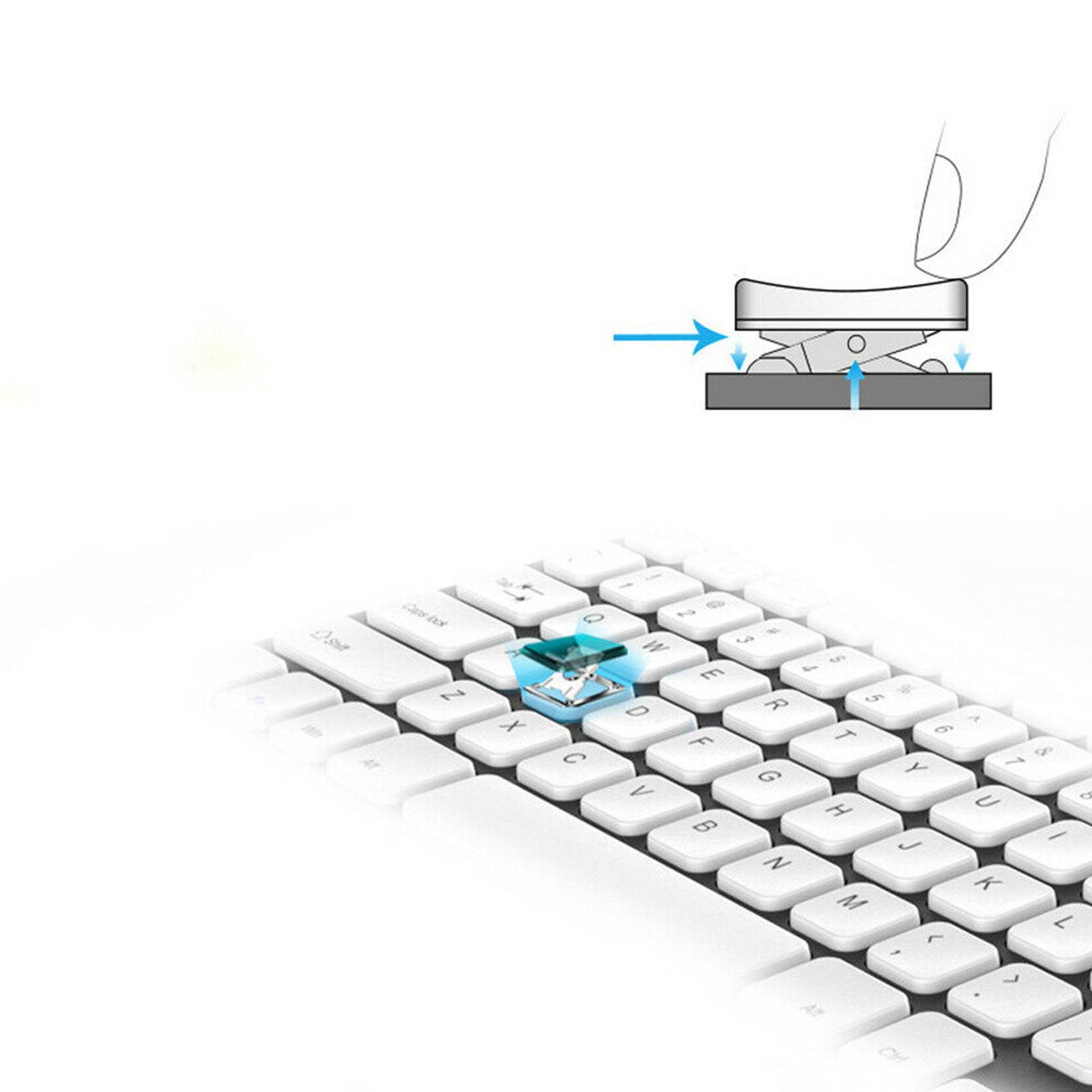 Portable Mini 2.4G Wireless USB Keyboard With Touchpad For Windows PC Smart TV