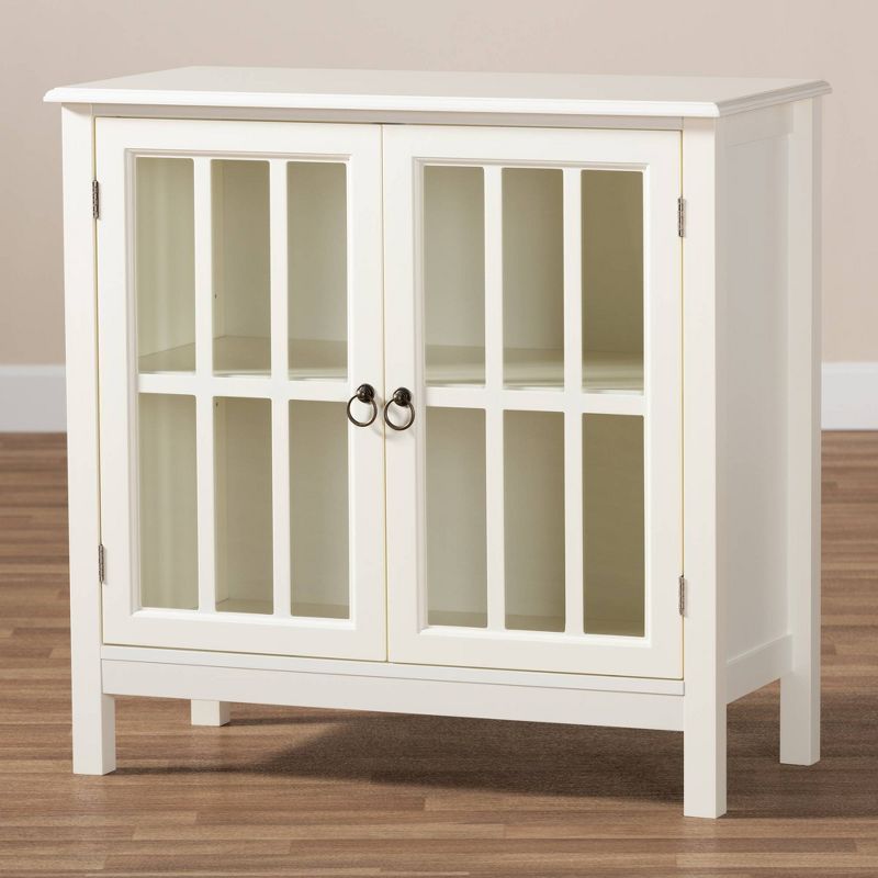 Wood 2 Door Storage Cabinet in White-Pemberly Row