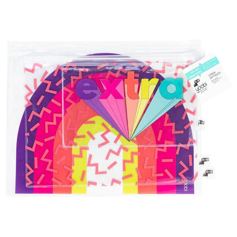 3pk Zip Pencil Cases - Yoobi™