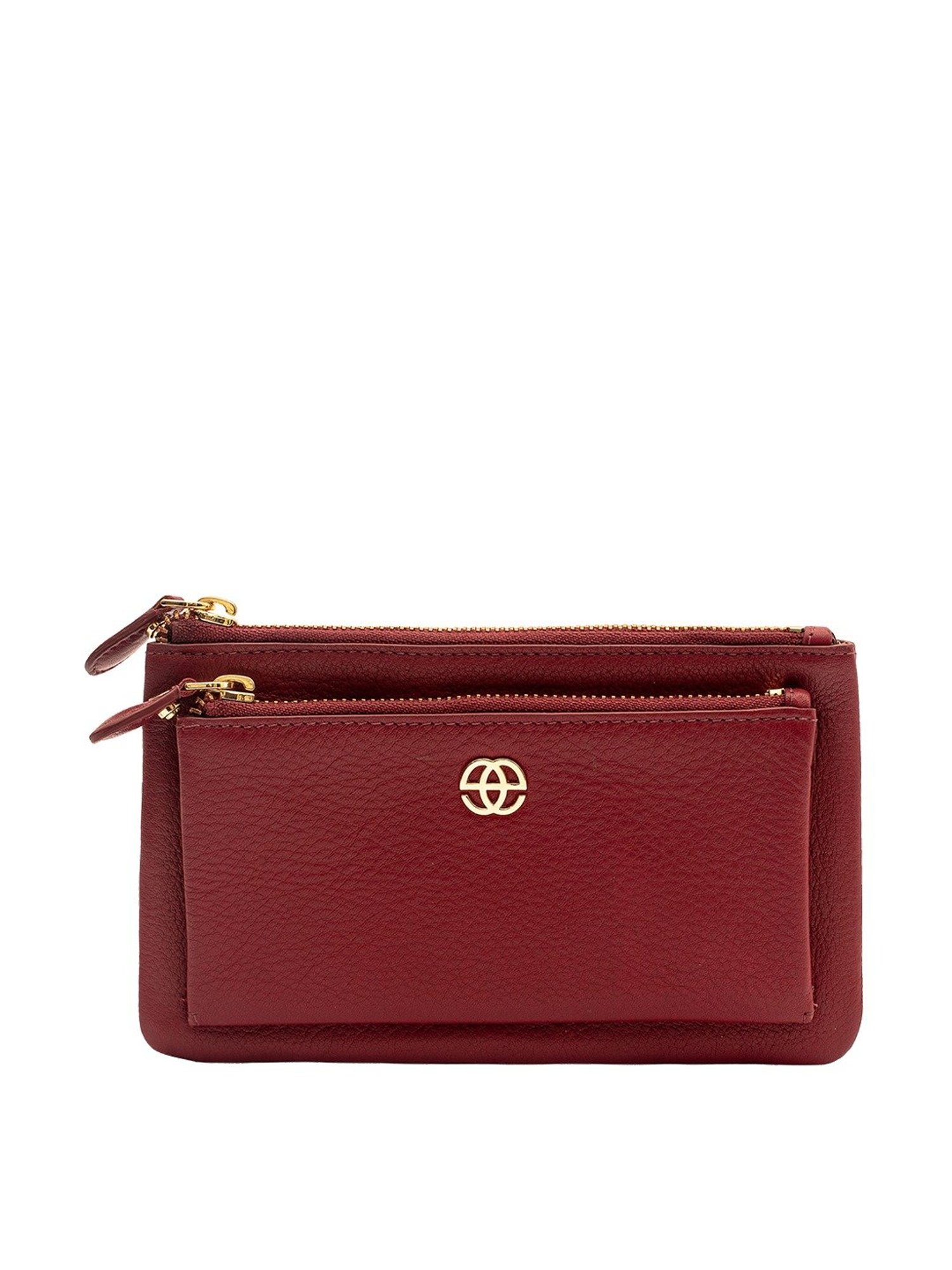 Eske Aleta Maroon Solid Wallet for Women