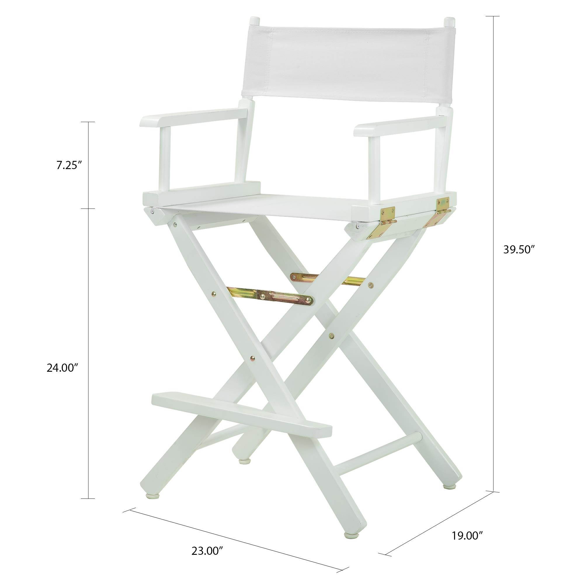 Casual Home 220-01-021-29 24 in. Directors Chair White Frame with White Canvas