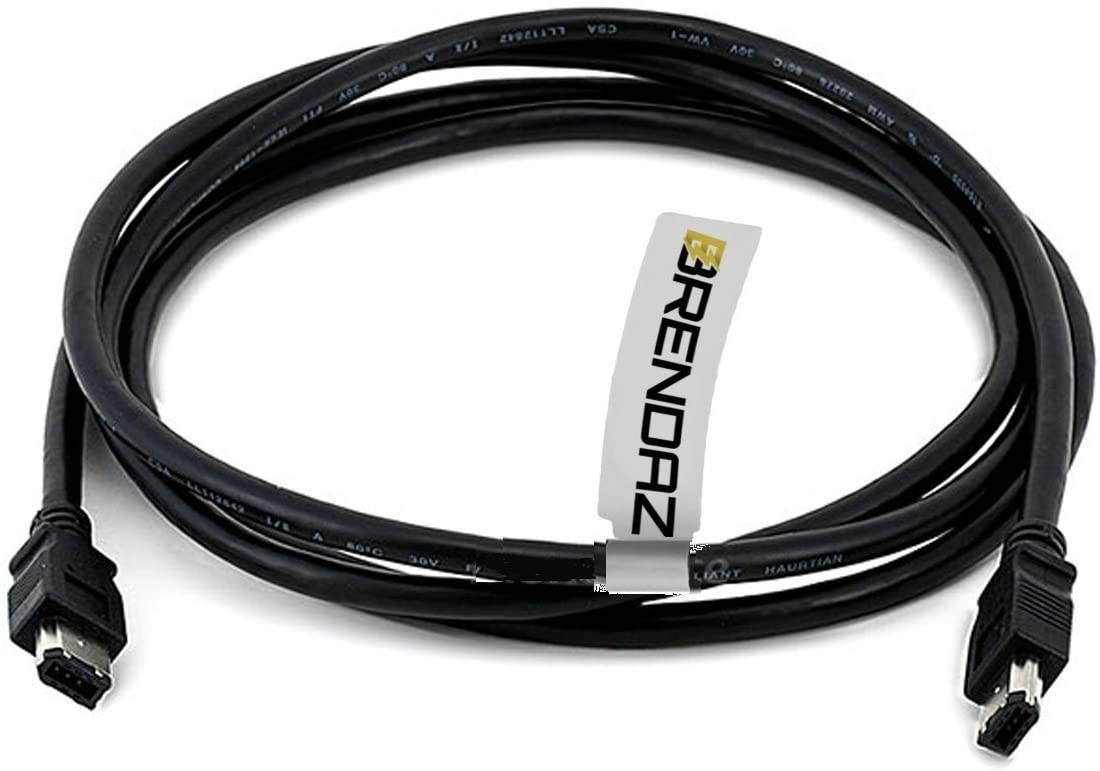 BRENDAZ Firewire DV Cable 6P - 6P (IEEE-1394) for Canon XH-A1s HDV XL H1S XL H1A XL-H1 XH-G1 Camcorder 6-Feet