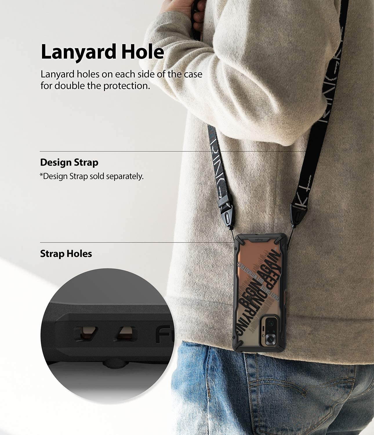 Ringke Fusion-X Compatible with Xiaomi Redmi Note 10 Pro, Redmi Note 10 Pro Max Case, Shockproof Rugged TPU Bumper Cover - Camo Black