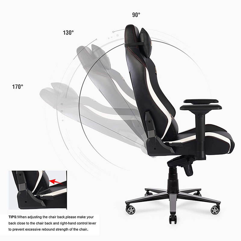 GTRACING Premium Gaming Chair Big and Tall 350lb, Ergonomic Computer Chair with Recliner, Swivel, Tilt, 4D Armrests, High Backrest, Rocker Seat Height Adjustment Mechanisms