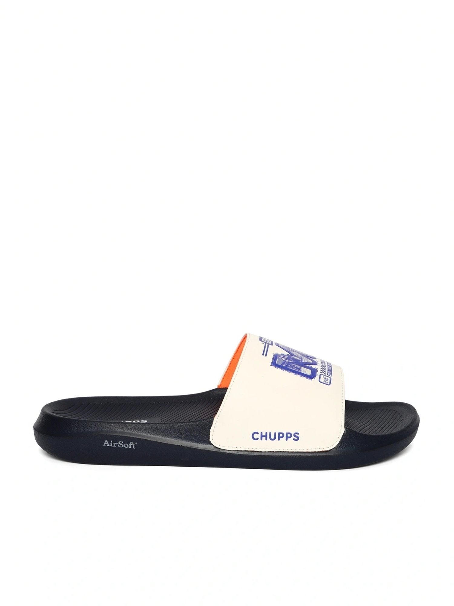 Chupps Men's Mumbai Indians White Slides