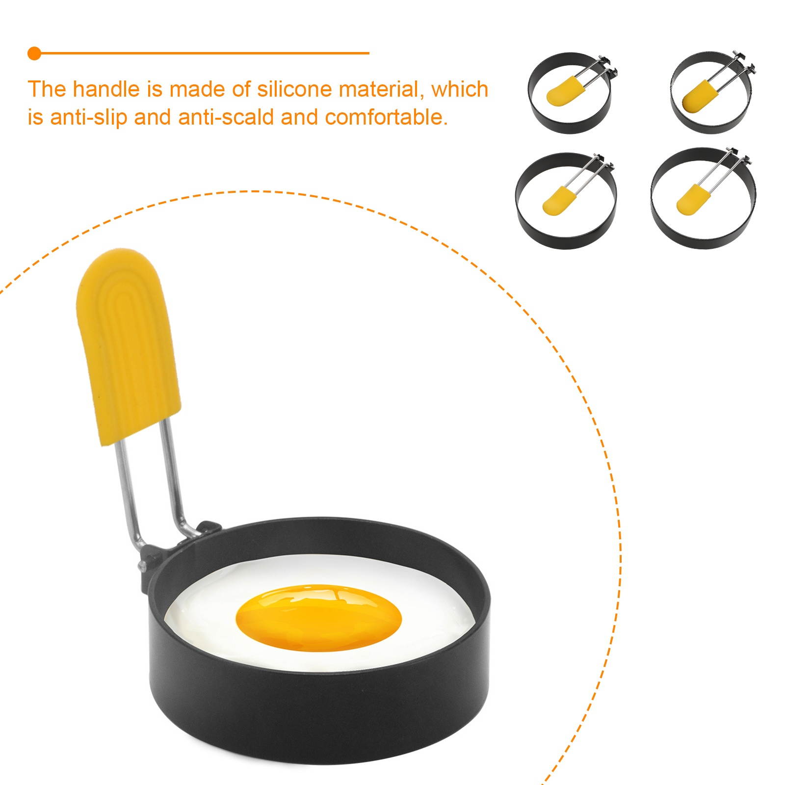 5pcs Helpful Egg Cooker Rings Egg Molds Egg Frying Molds Egg Ring Molds for Kitchen