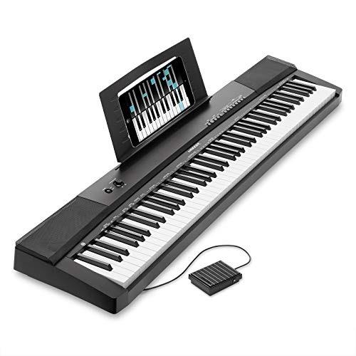 Hamzer 88-Key Electronic Keyboard Portable Digital Music Piano with Touch Sensitive Keys