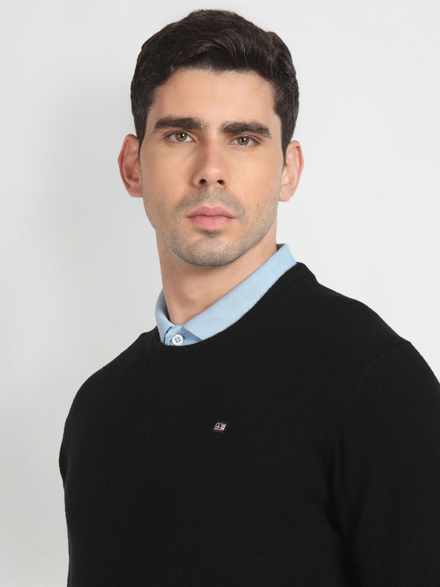 Arrow Sport Jet Black Regular Fit Sweater