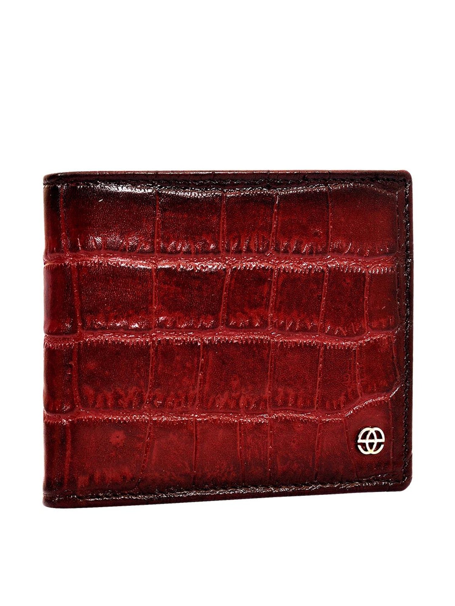 Eske Kev Maroon Casual Leather Bi-Fold Wallet for Men