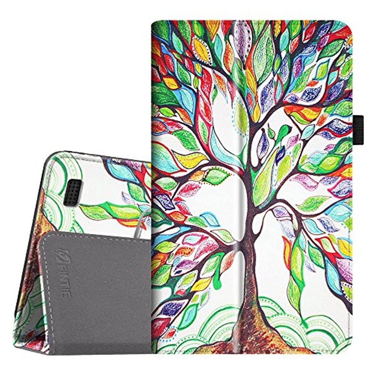 Fintie Folio Case for Amazon Fire 7 Tablet (Previous Generation - 7th, 2017 Release) - Slim Fit PU Leather Standing Protective Cover Auto Wake/Sleep, Compatible with Fire 7 (5th Gen, 2015), Love Tree