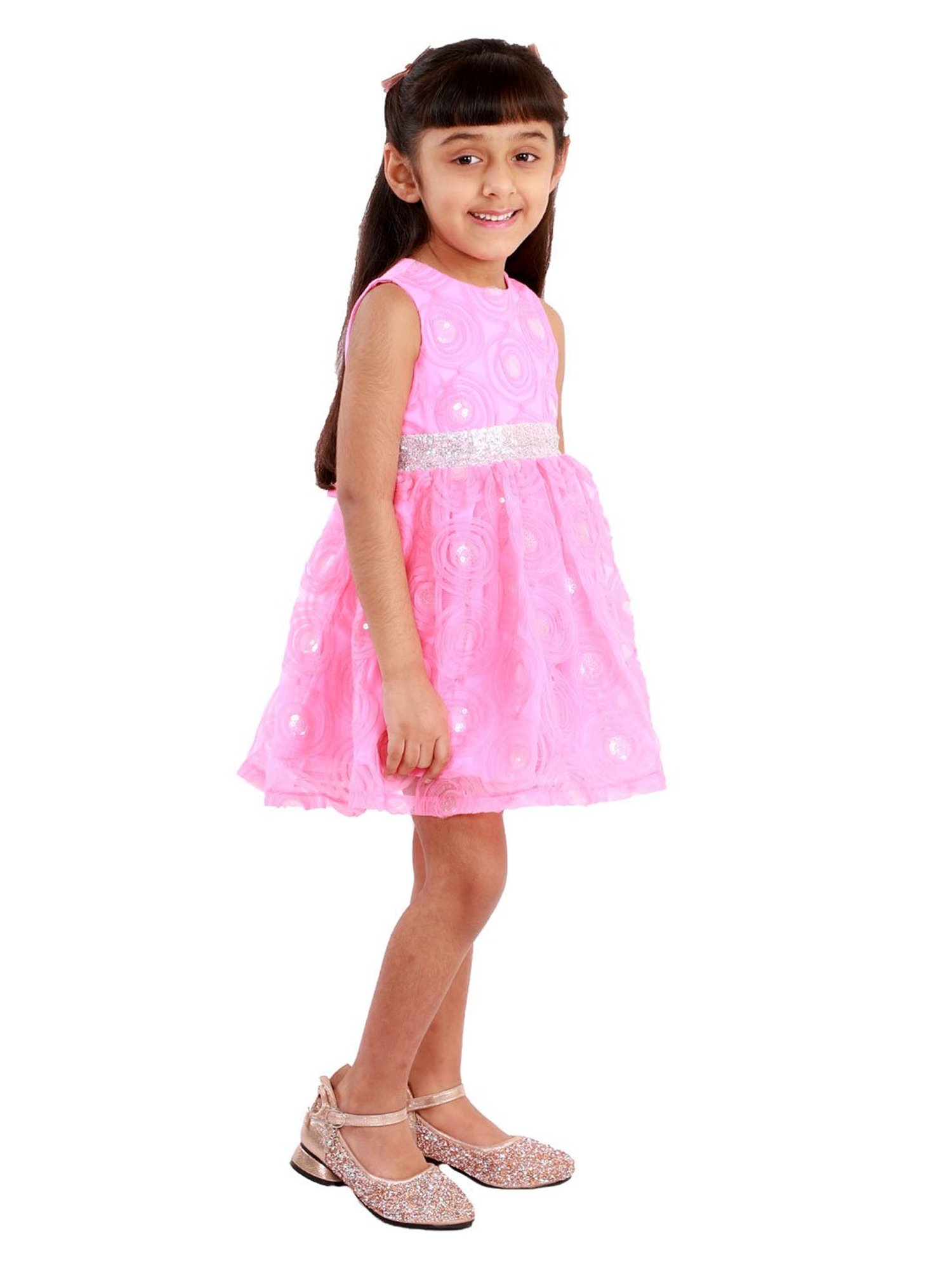 KidsDew Kids Pink Embellished Dress