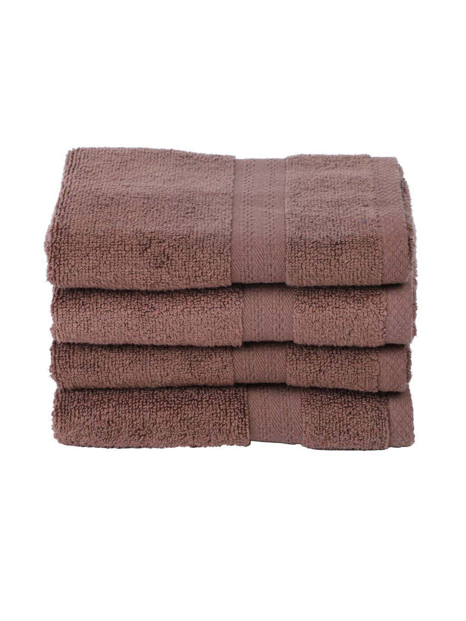 BIANCA Zero-Twist 100% Cotton Ultra-Fluffy Towels -4pc Hand Towel (paradiso) solid-chocolate