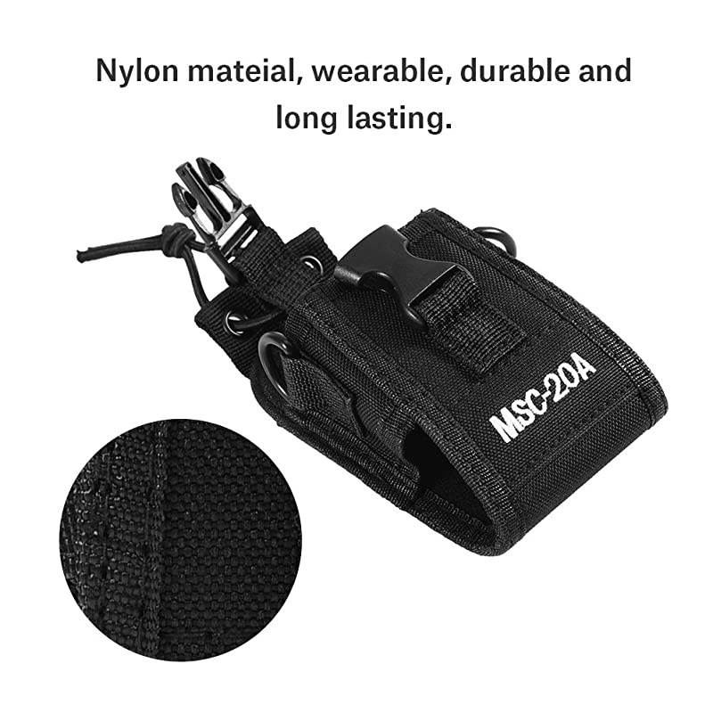 Universal Walkie Talkie Nylon Belt Case Bag with Adjustable Shoulder Strap Two Way Radio Holder Holster Case MSC20A for KenwoodMotorola HYT TwoWay Radio