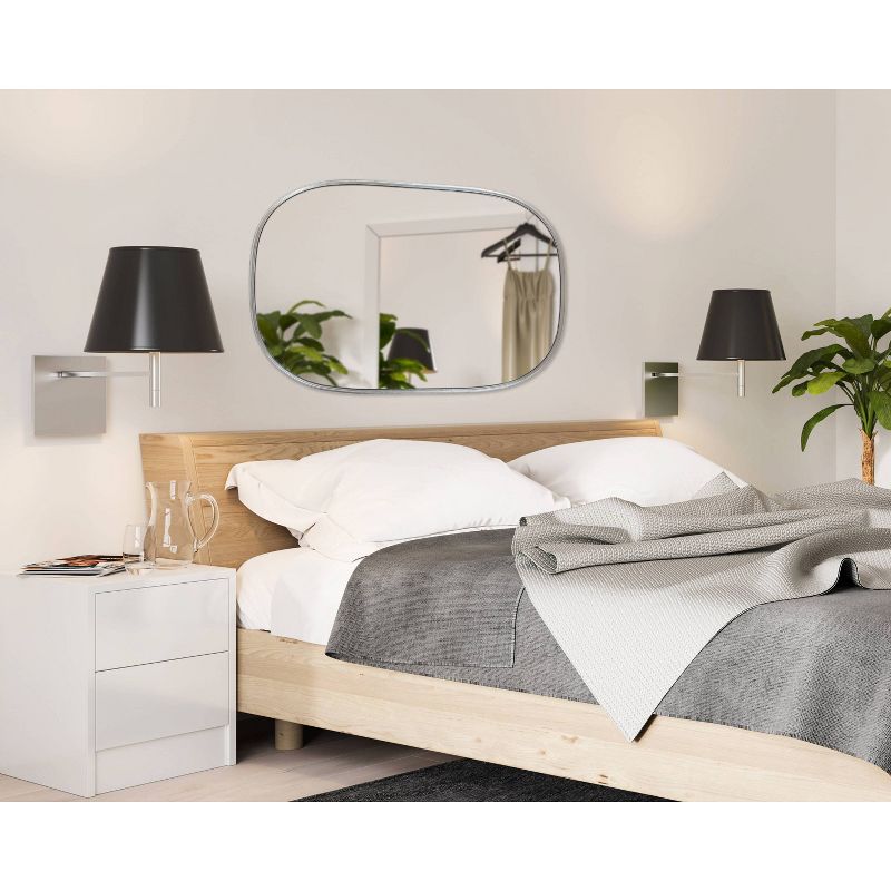 24" x 36" Caskill Irregular Wall Mirror Silver - Kate & Laurel All Things Decor