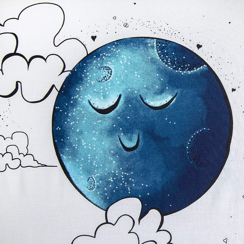 JumpOff Jo Fitted Mini Crib Sheet, Cotton Crib Sheet for Miniature Sized Crib Mattresses, Hypoallergenic and Breathable, 24" x 38", Mama Bear Blue