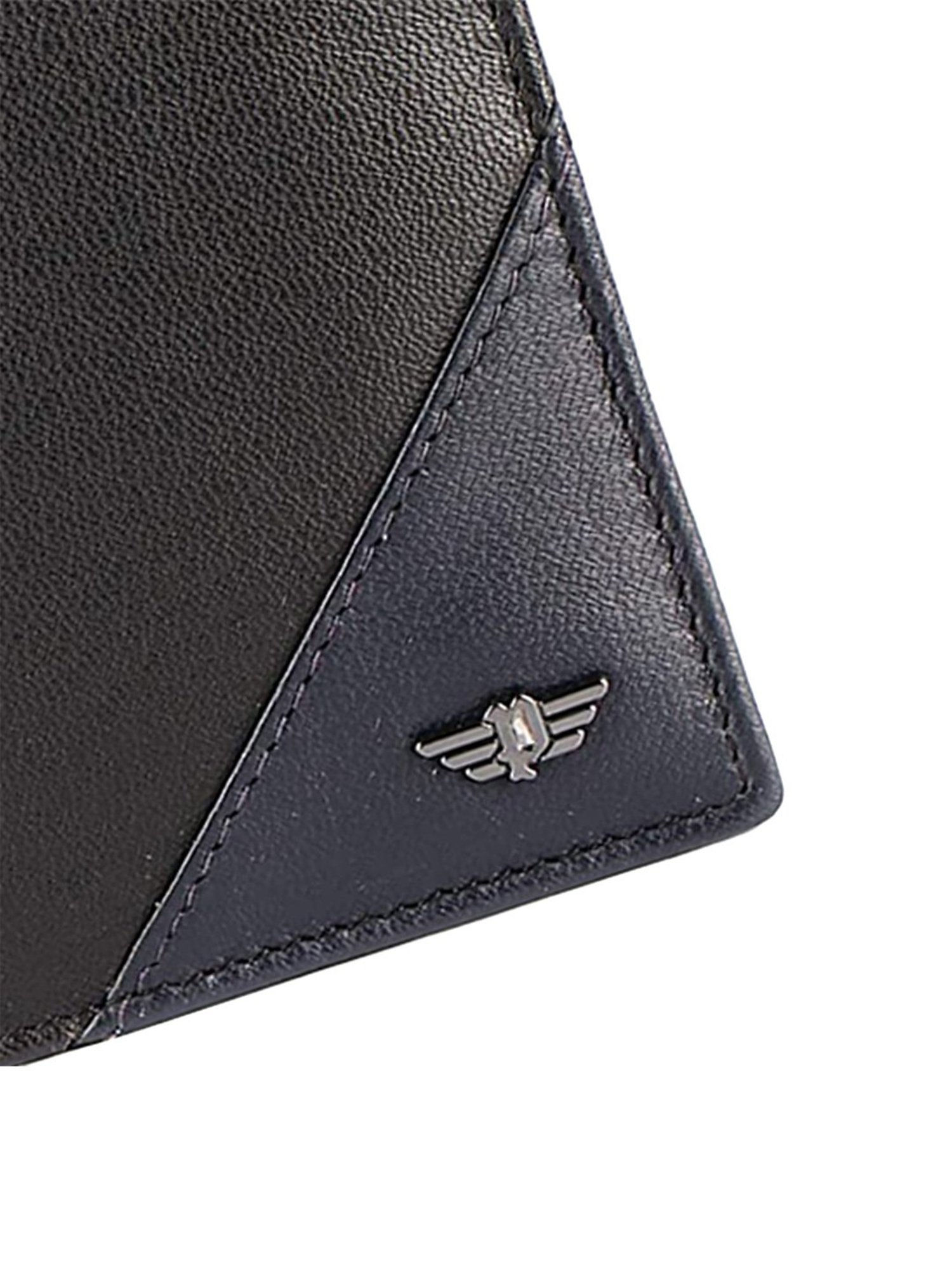 Police Black Leather Bi-Fold Wallet for Men