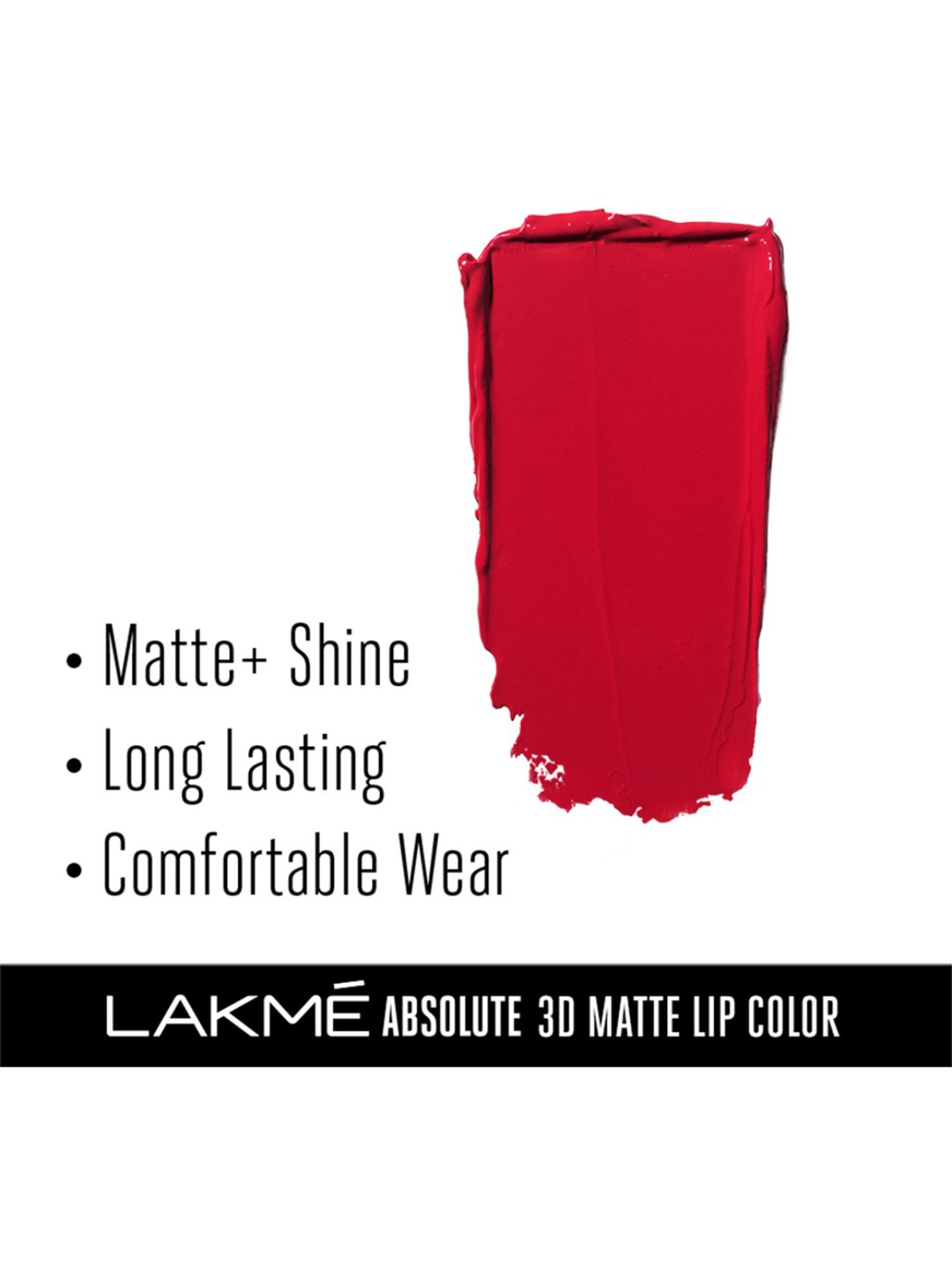 Lakme Unreal 3D Slim Bullet Lipstick Red Carnival - 3.6 gm