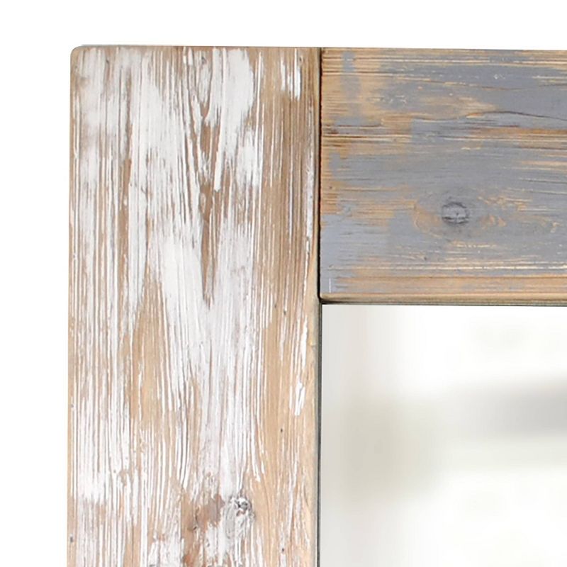 24" x 1" x 31.5" Mason Farmhouse Planks Mirror Aged White - FirsTime & Co.