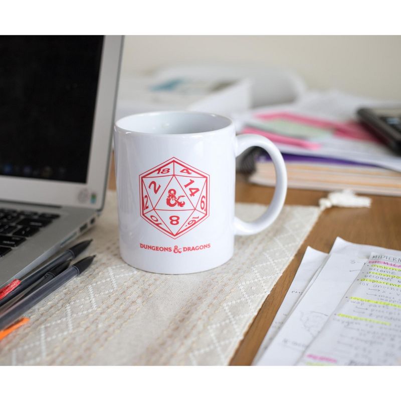 Surreal Entertainment Dungeons & Dragons D20 Dice Ceramic Mug | Holds 11 Ounces