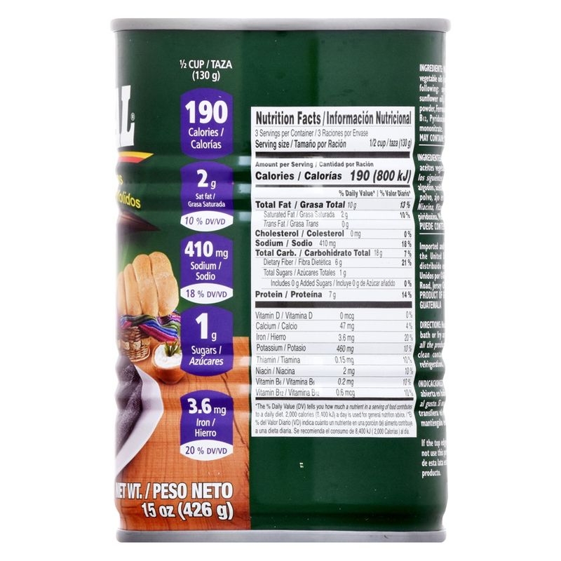 Ducal Black Refried Beans 15oz