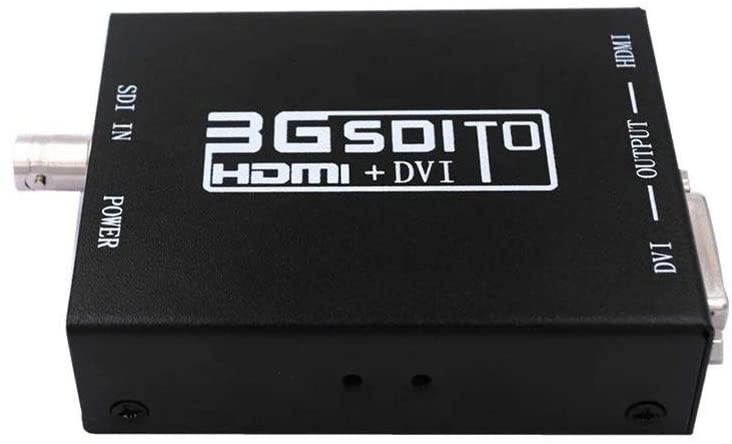 SATMW 3G SDI to HDMI + DVI Converter 1080P HD Video SD-SDI HD-SDI 3G-SDI Signals with Power Adapter