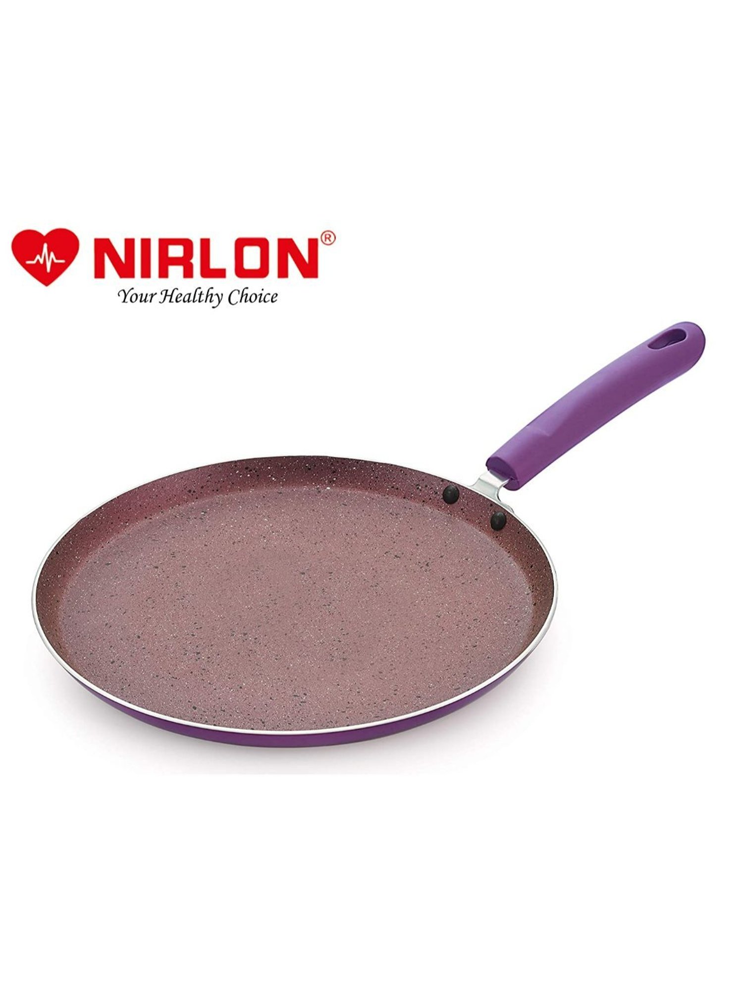 Nirlon Purple Aluminium Non-Stick Induction Flat Tawa