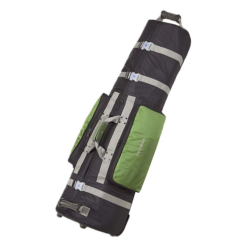 Samsonite SAM700GSBK Golf Deluxe 3 Piece Travel Set with Golf Bag Cover, Shoe Bag & Duffel, Black and Green