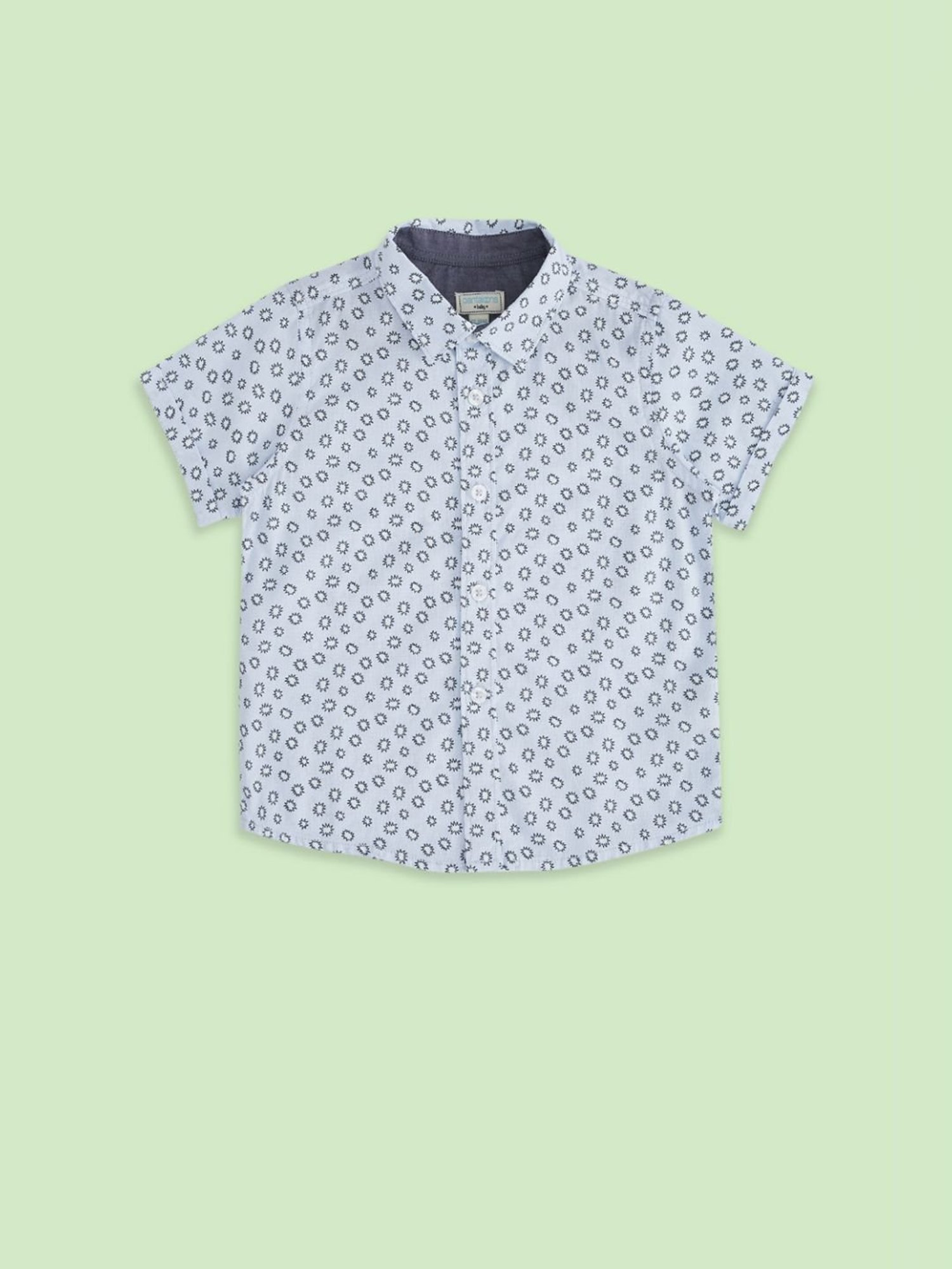 Pantaloons Baby White Cotton Printed Shirt