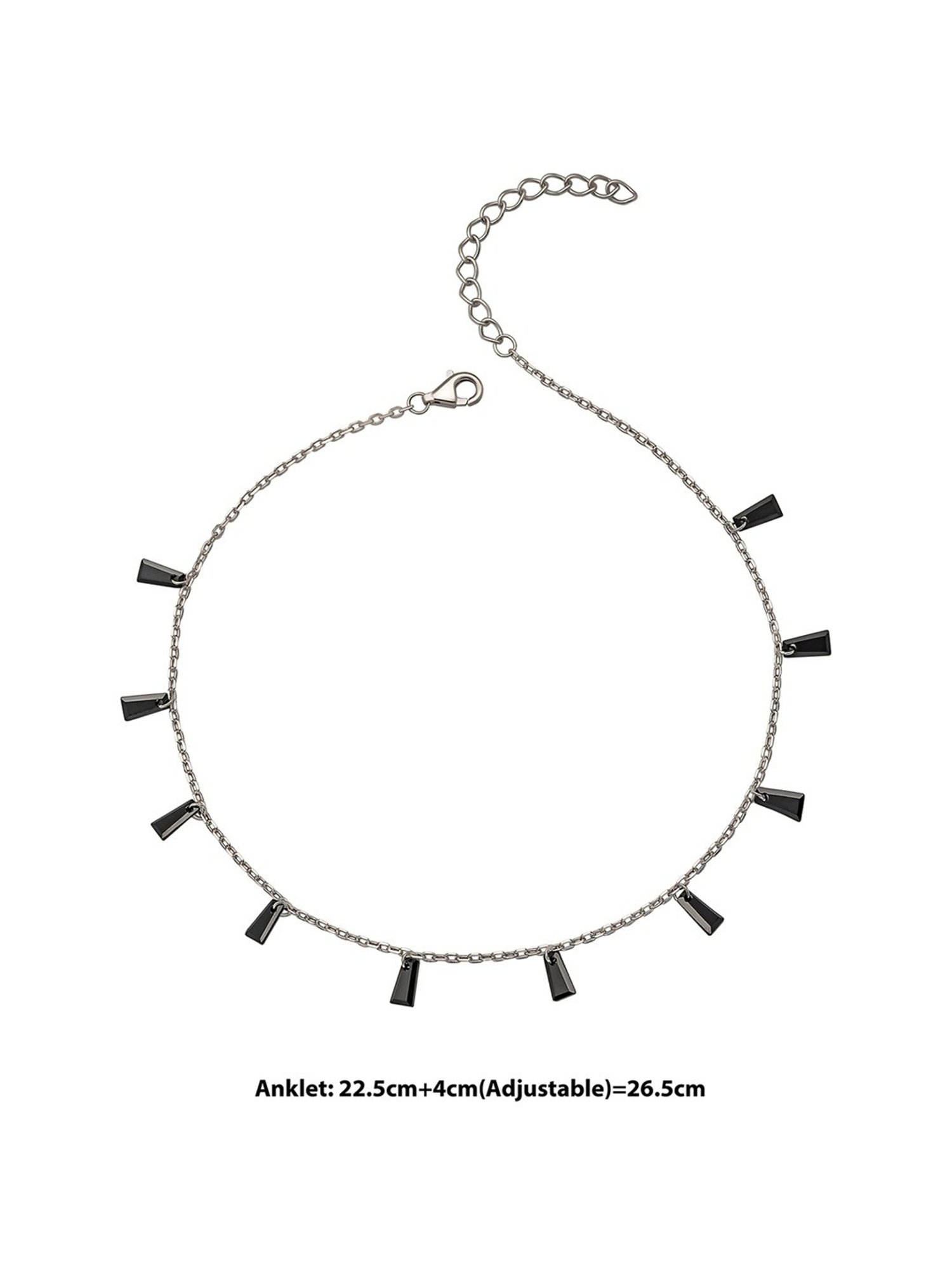 Silberry 92.5 Sterling Silver Radiant Anklet