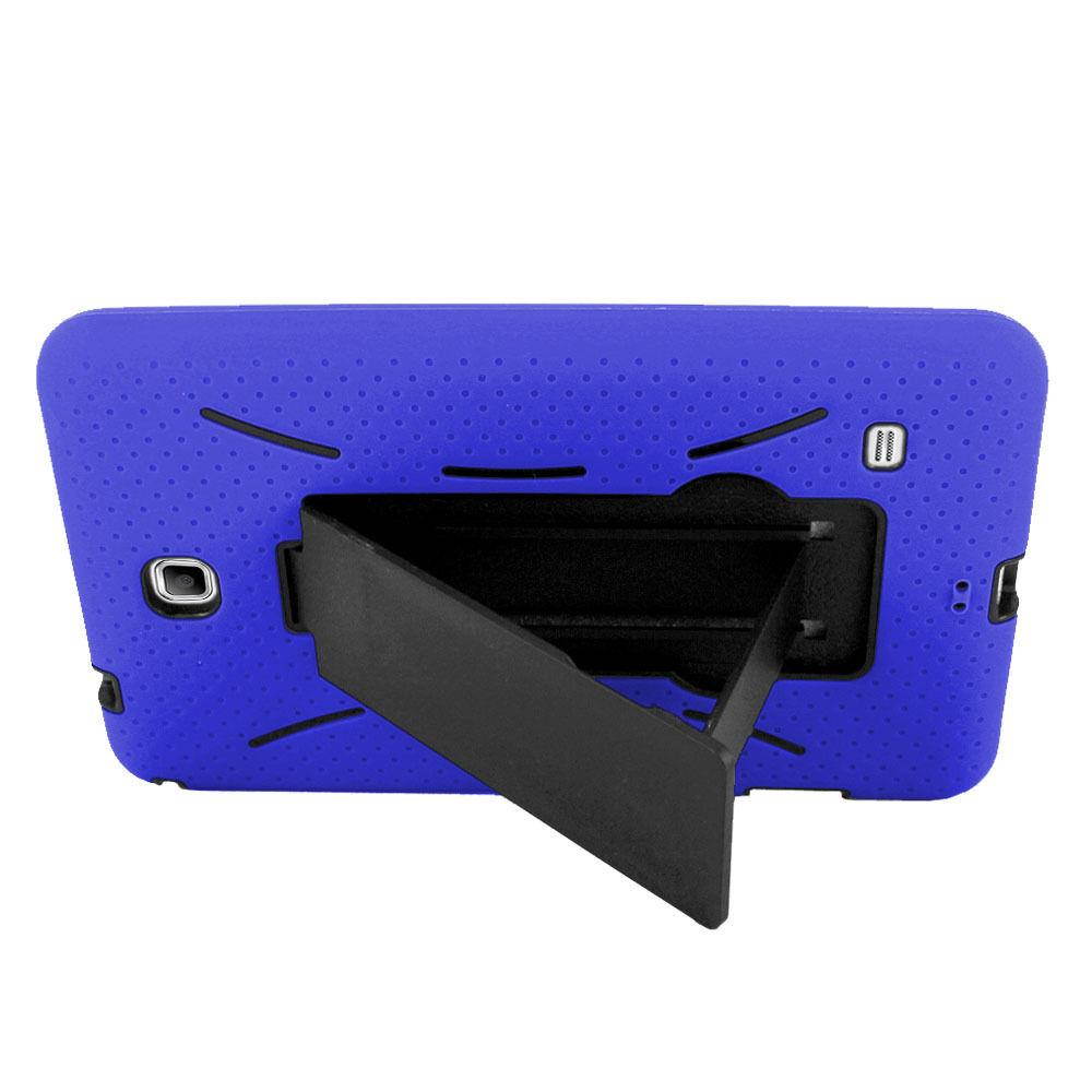 Black/Blue Heavy Duty Silicone Plastic Hybrid Case for Samsung GALAXY Tab 4 Nook