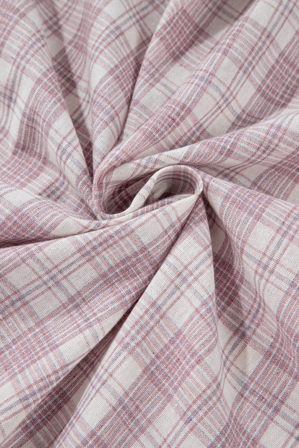 Bonbon Plaid Print Drawstring Hooded Plus Size Shacket