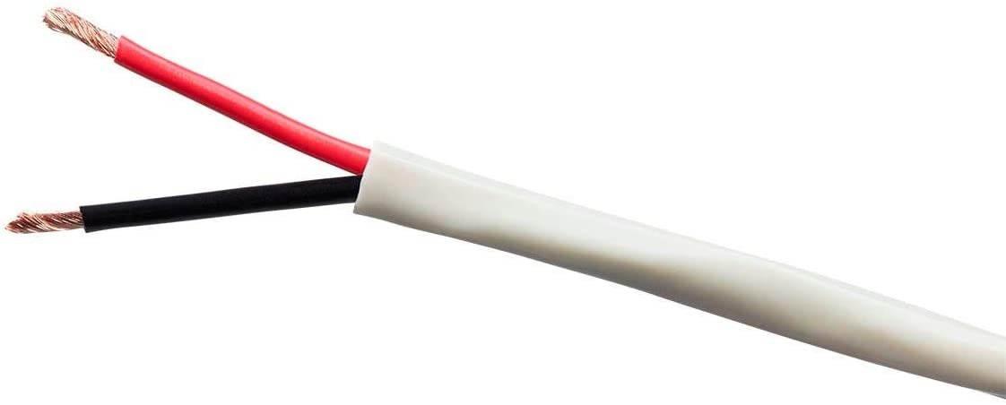 Monoprice Origin Series 16 Gauge AWG 4 Conductor Burial Rated Speaker Wire/Cable - 250ft Gray Outdoor Compatible Water Resistant Jacket with Color Coded 100% Pure Bare Oxygen-Free Copper Conductors