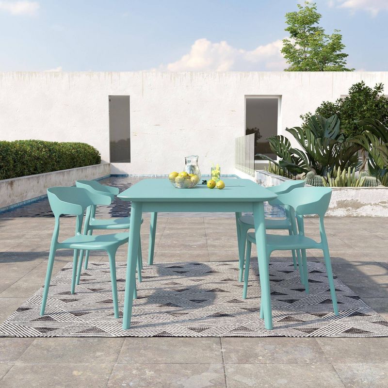 Felix 4pk Indoor/Outdoor Stacking Chairs - Aqua Haze - Novogratz