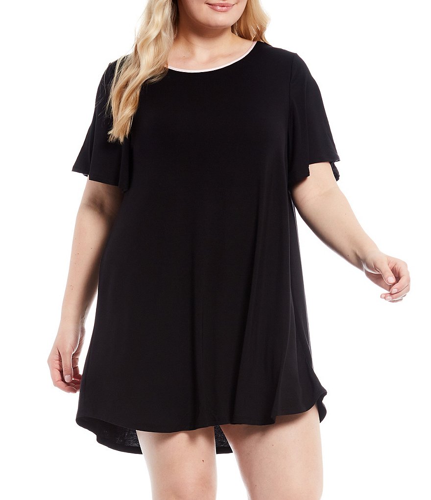 kate spade new york Plus Solid Jersey Knit Sleepshirt