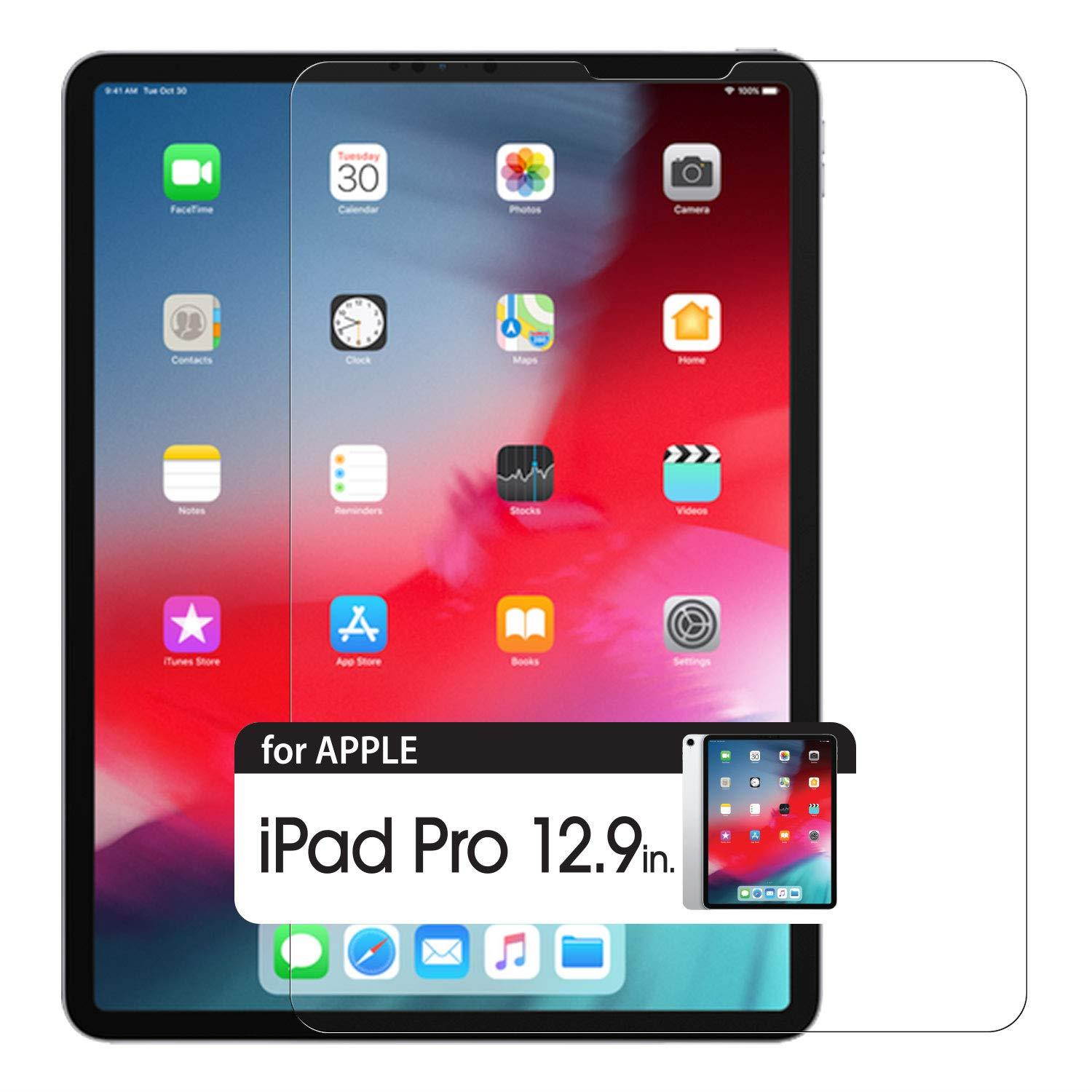 Cellet Screen Guard Compatible for iPad Pro 12.9-inch Tempered Glass Screen Protector, Anti Scratch, HD Clarity, Case Friendly, face ID & Apple Pencil Compatible, Bubble Free 0.3mm (9H Hardness)