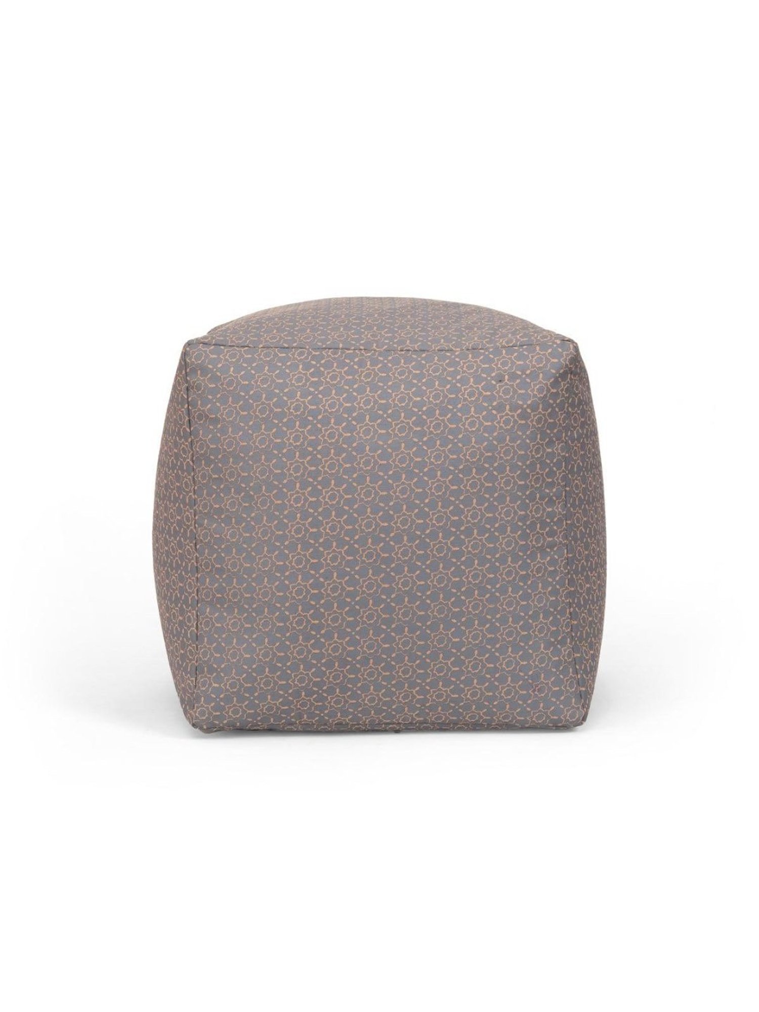 Home4U Placido Cool Grey Cotton Pouffe