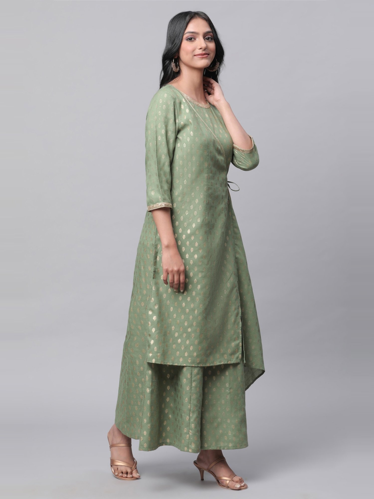 Aurelia Green Printed Jumpsuit
