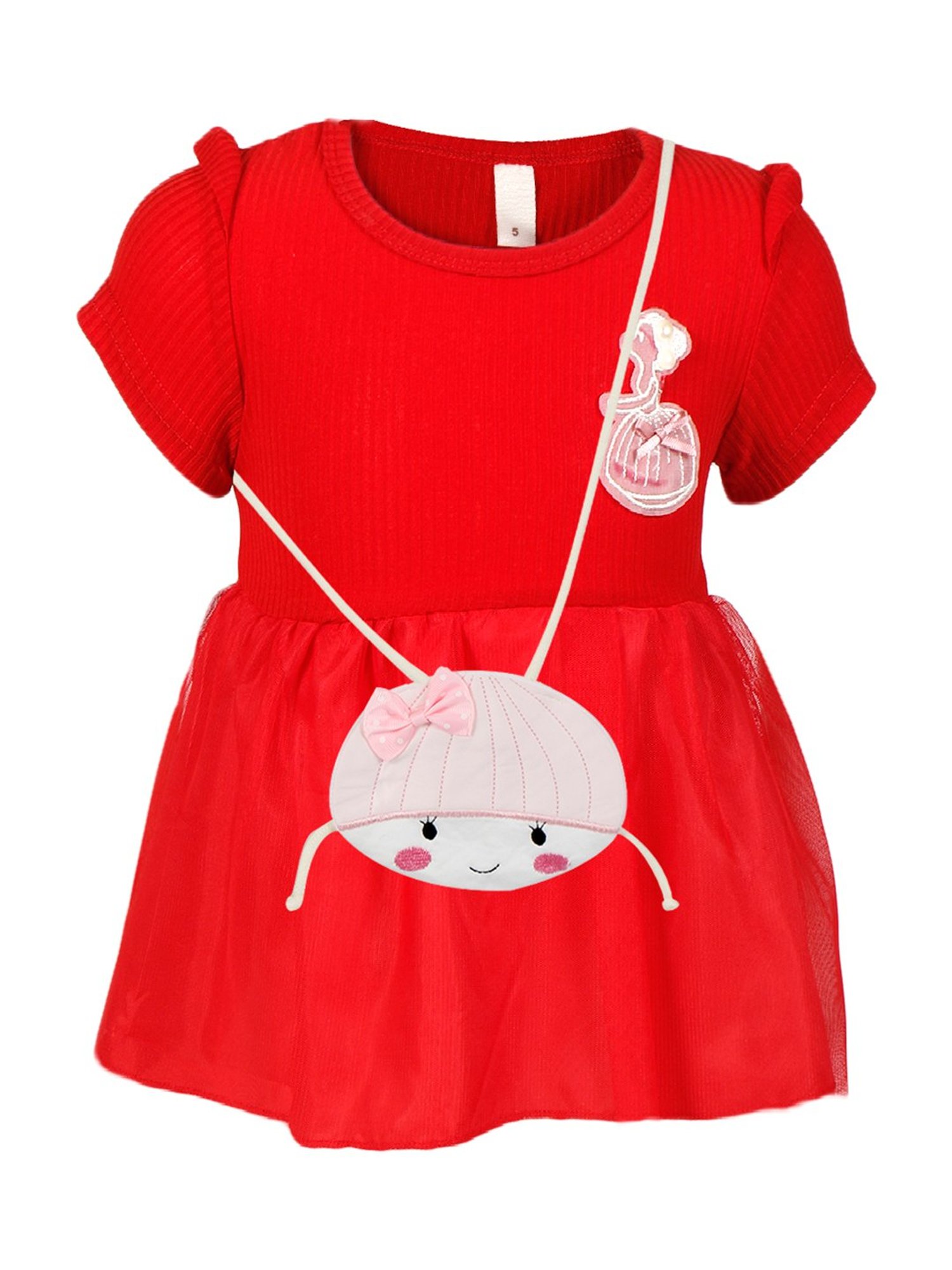 Passion Petals Kids Red Printed Dress