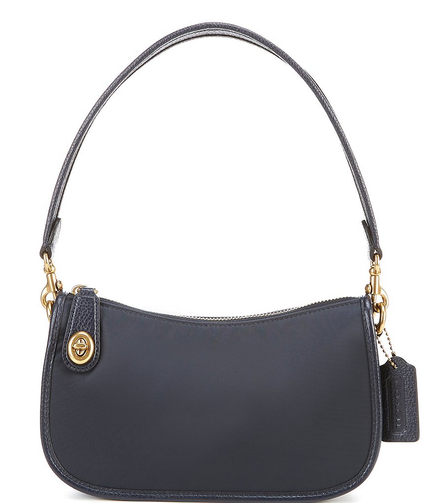 COACH Originals Swinger Nylon and Pebble Leather Shoulder Bag
