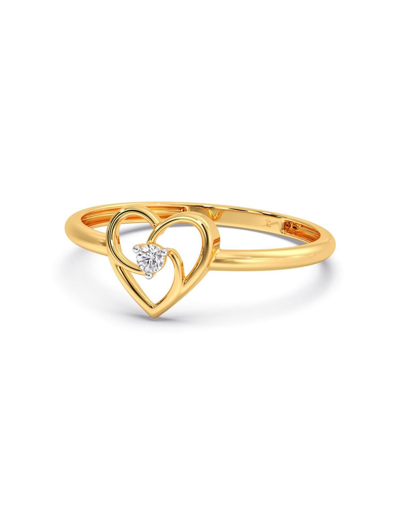 Candere by Kalyan Jewellers Stylish Design 18k Yellow Gold & Diamond Ring