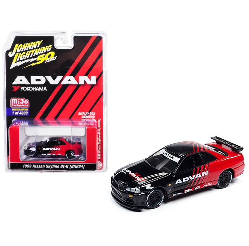 1999 Nissan Skyline GT-R (BNR34) ADVAN Yokohama "50th Anniv." Ltd Ed to 4,800 pcs 1/64 Diecast Car by Johnny Lightning