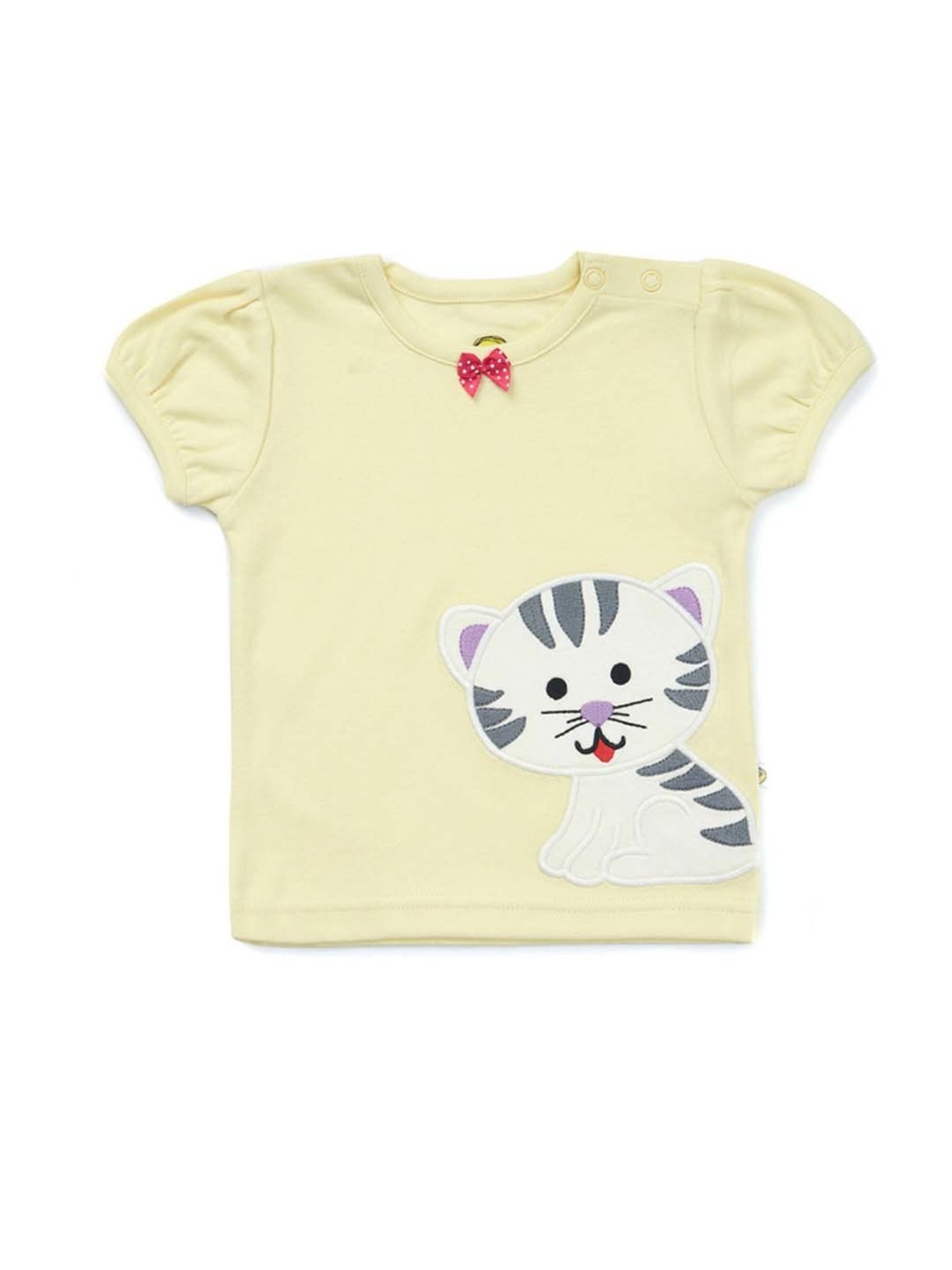 Pranava Kids Blue & Yellow Printed Top (Pack of 2)