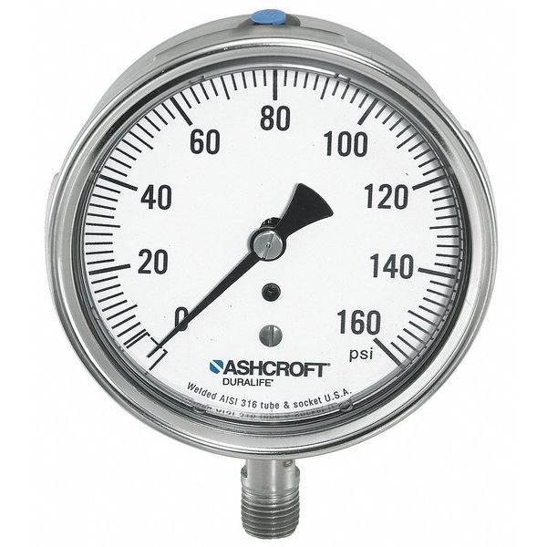 ASHCROFT 251009SW02L400# Gauge,Pressure,0 to 400 psi,1009SW