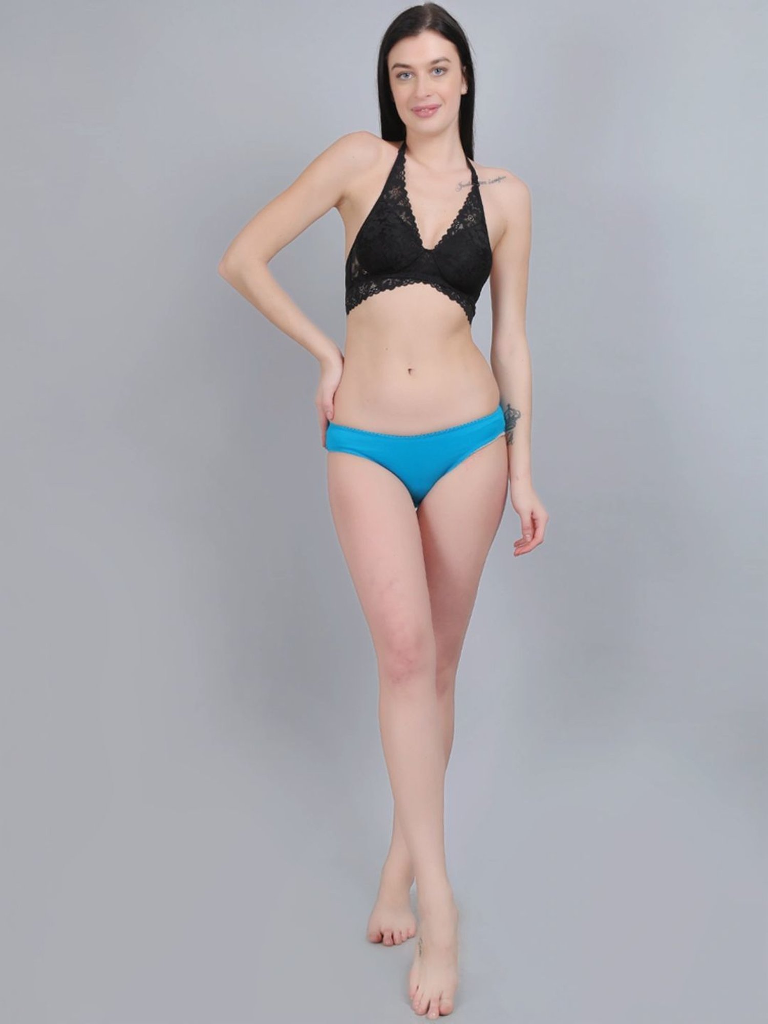mod & shy Blue Cotton Bikini Panty