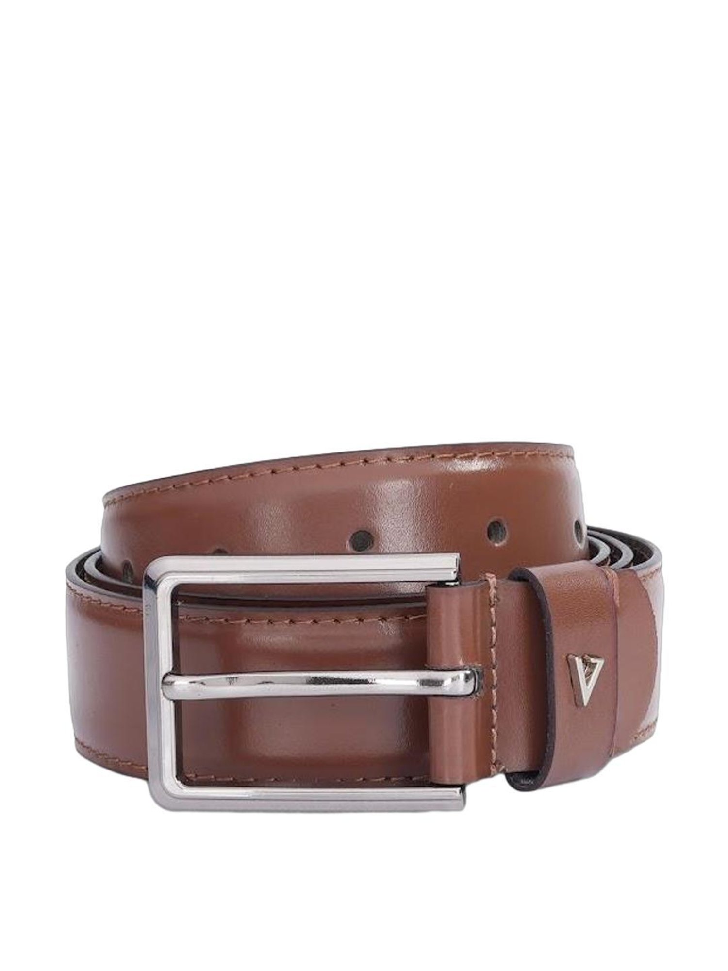 The Vertical Tan Leather Formal Belt for Men