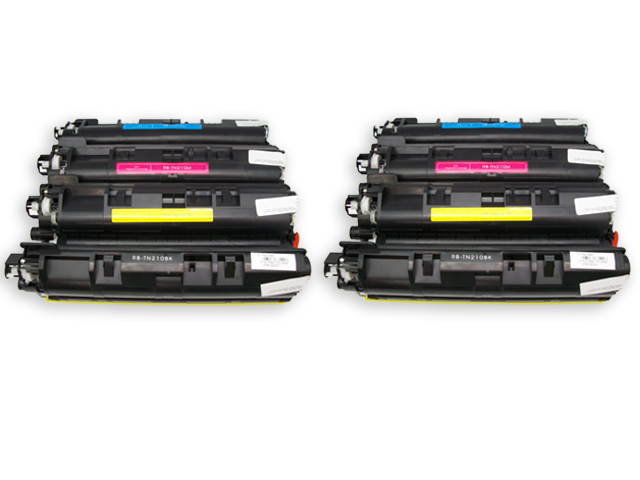 8PK [ TN210 BK C M Y ] TN-210 (BK,C,M,Y) Remanufactured Brother Black Cyan Magenta Yellow Laser Toner Cartridge DCP-9010CN, HL-3040CN, HL-3070CW, MFC-9010CN, MFC-9120CN, MFC-9320CN, MFC-9320CW