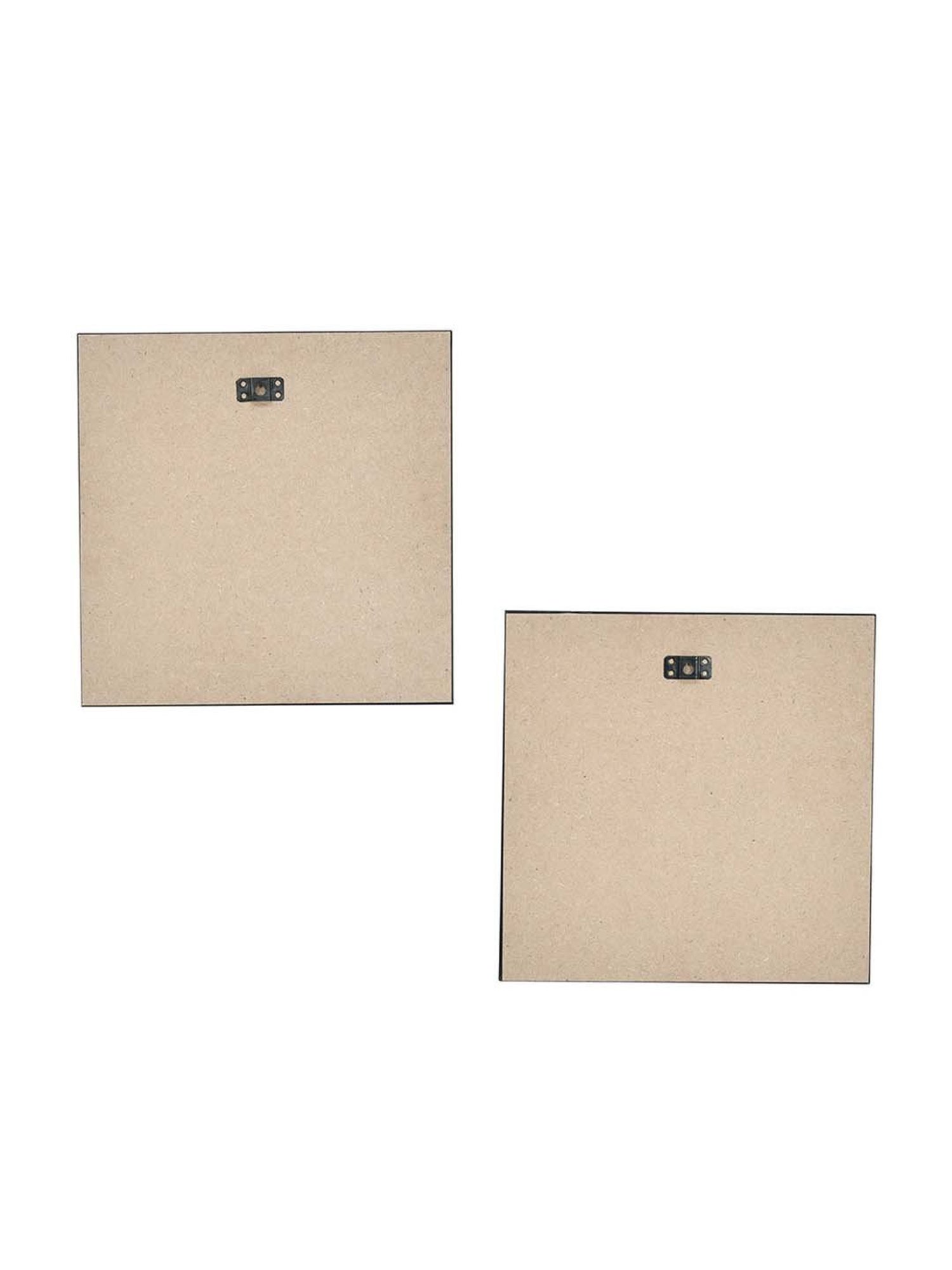 @home Black Mdf Marbello Square Wall Paintings - Set of 2