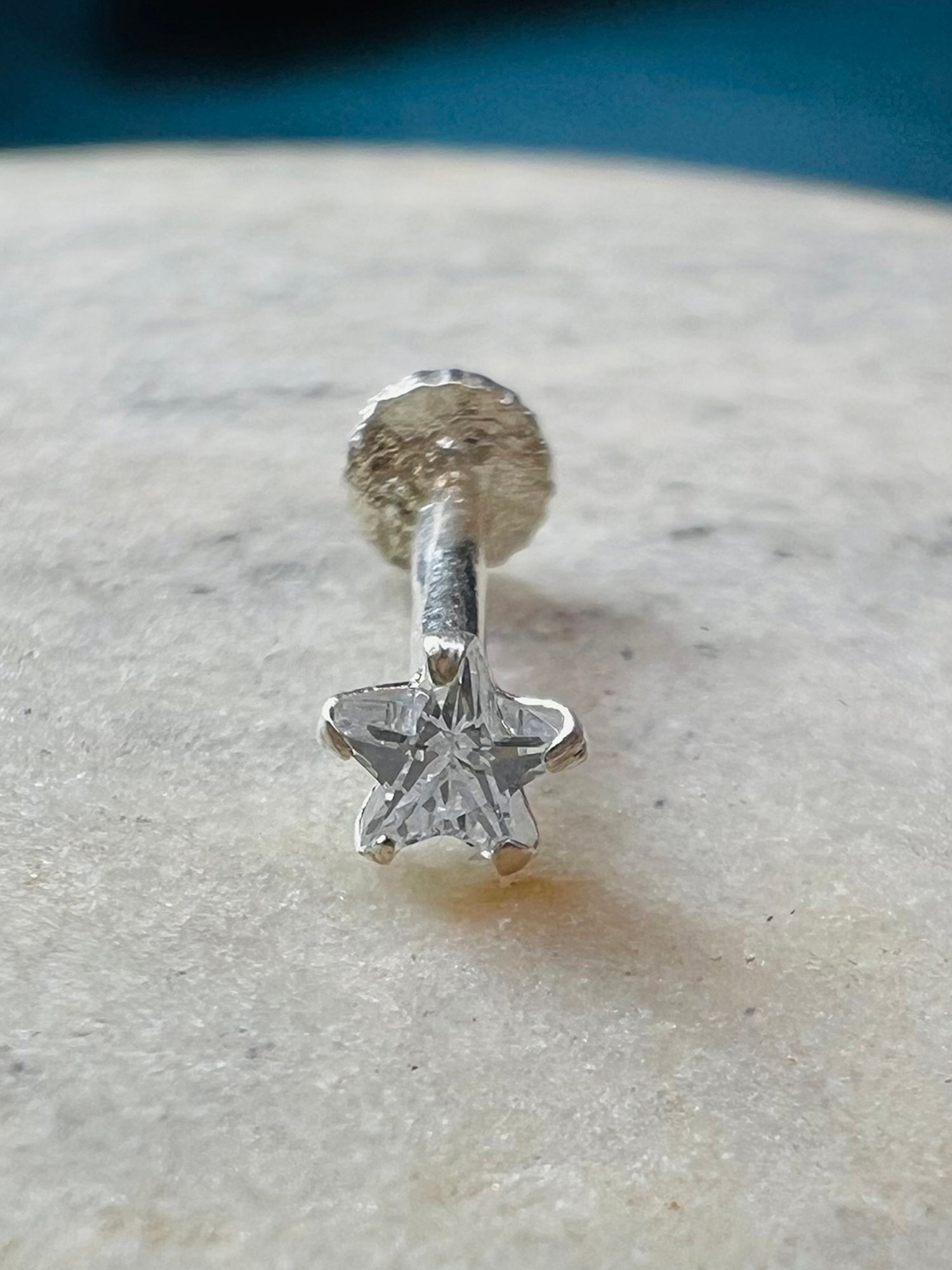 Arte Jewels 925 Sterling Silver Star-shape Nosepin for Women & Girls