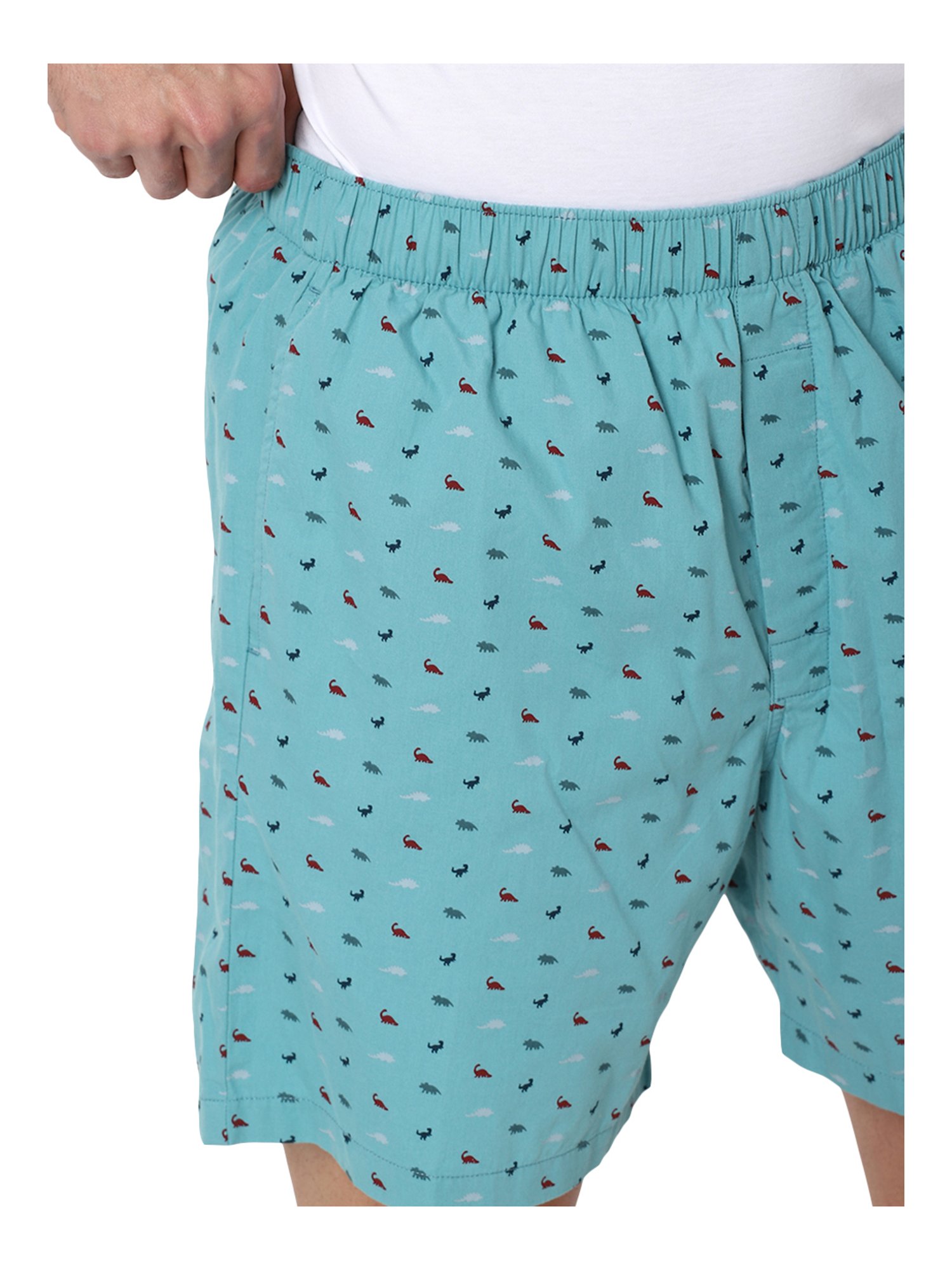 Forever 21 Blue Cotton Regular Fit Printed Shorts