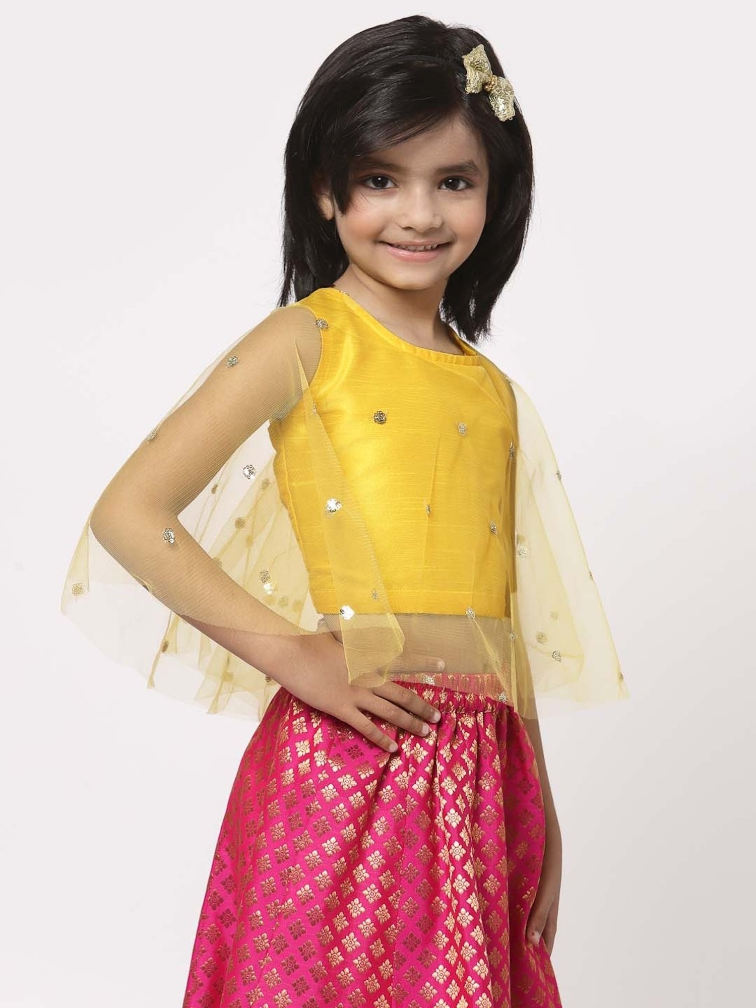 studiorasa Kids Yellow Sequence Top